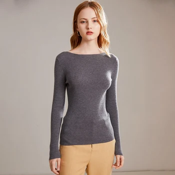 2020 m. Rudens ir Žiemos nauja-line apykaklės megztinis moterų megzti kašmyro megztinis plonas dugno vidinis korėjos stiliaus megztinis