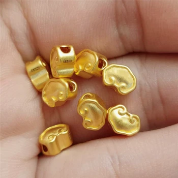 Fine Jewelry Nekilnojamojo 24K Geltonojo Aukso Pakabukas 3D Mini Ruyi Formos Granulių 0.08-0.15 g (Tik Vienas Gabalas) - Geriausia Dovana