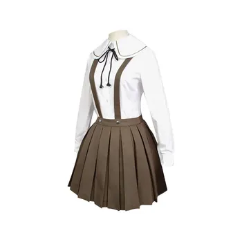 Danganronpa Fujisaki Chihiro Cosplay Kostiumų JK Mergaitės mokyklinę Uniformą Sailor Kostiumas Kailis Marškinėliai Suknelė Przybornik Cosplay