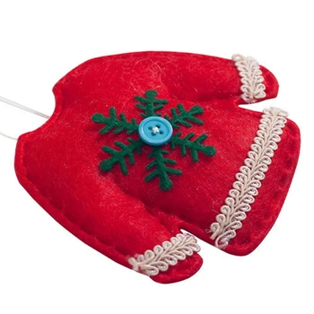 10vnt Linksmų Kalėdų Santa Sniego Pliušinis Lėlės Ornamentas, Rankų darbo Žaislai, Kalėdų Eglutės Pakabukas nameliuose Šalis Dekoro 2