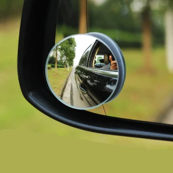 Automobilio galinio vaizdo veidrodėlis mažas apvalus veidrodis galinio vaizdo veidrodis 360 laipsnių reguliuojamas jokių sienų mažas apvalus veidrodis blind spot plataus Kampo